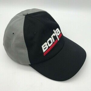 Borla Exhaust Baseball Cap Adjustable Poly Mesh Gray/Black Embroidered Logo Hat